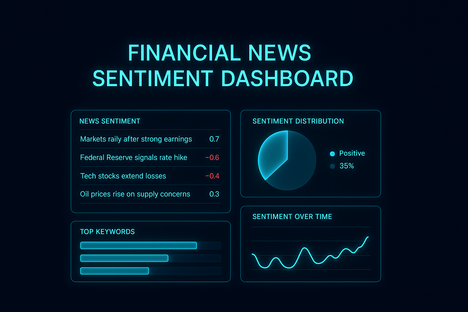 Financial News Sentiment Dashboard Screenshot